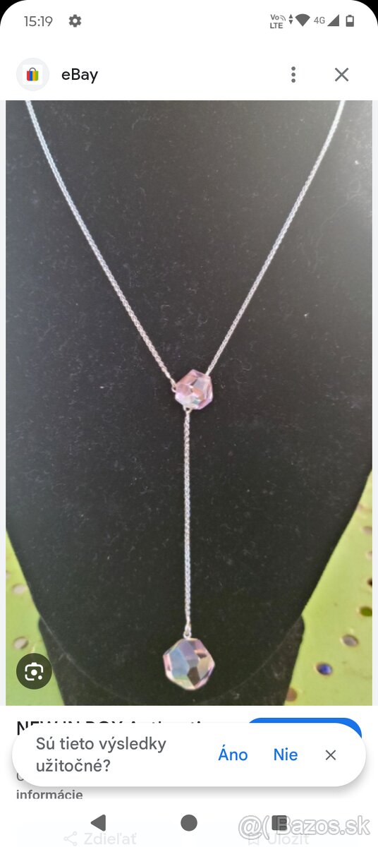 Autentický náhrdelník SWAROVSKI s meteoritmi - 3