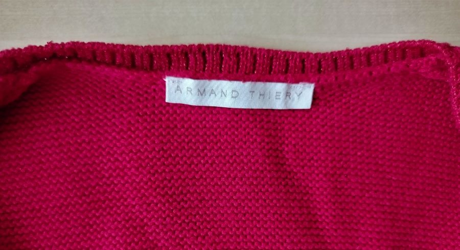 Sýto červený značkový kardigán v. M - 3