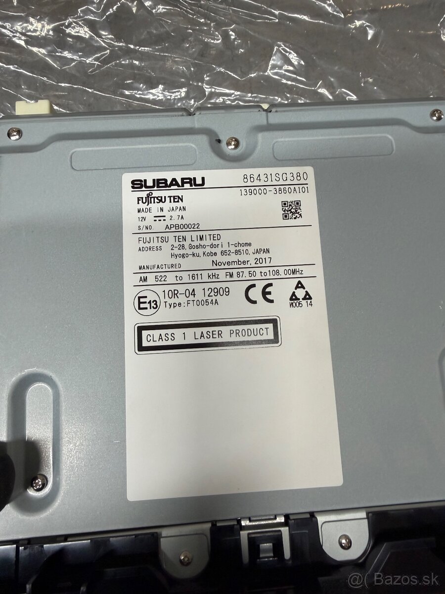Predám Subaru audio system - 3