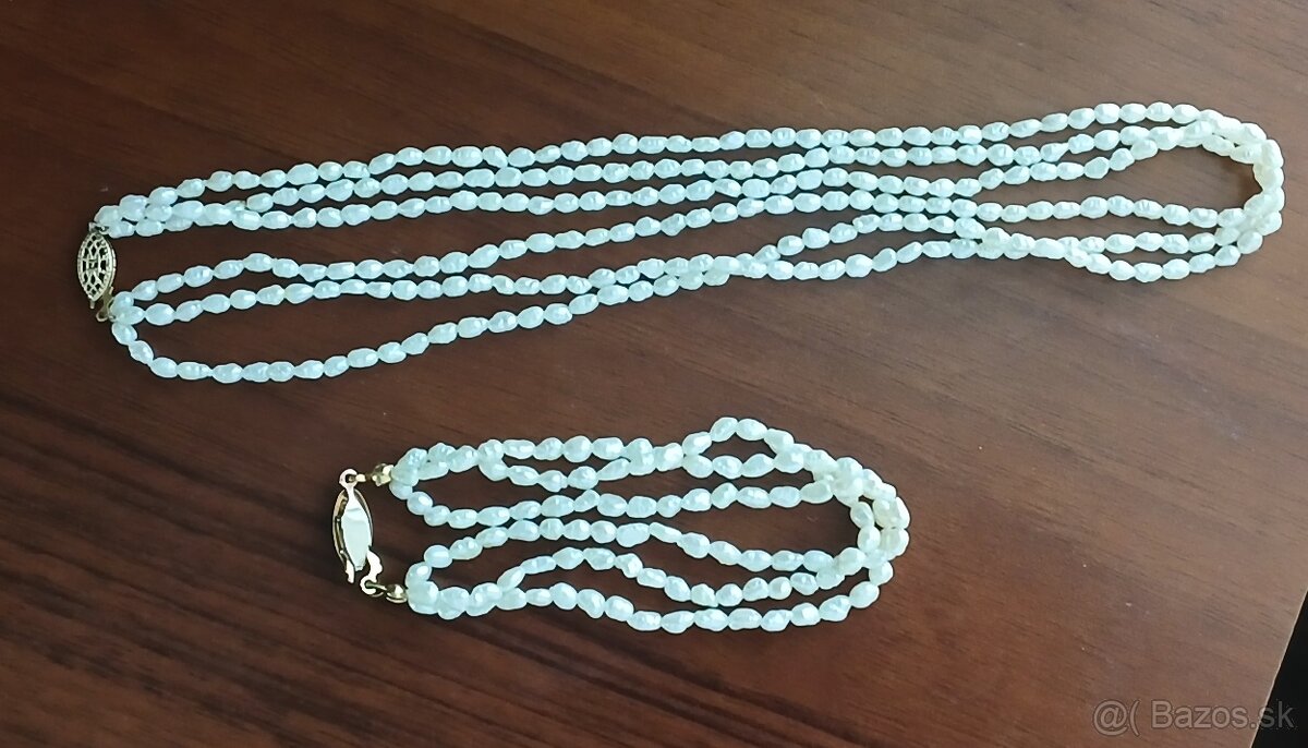 Perly riečne, 2x set, starožitnosť - 3