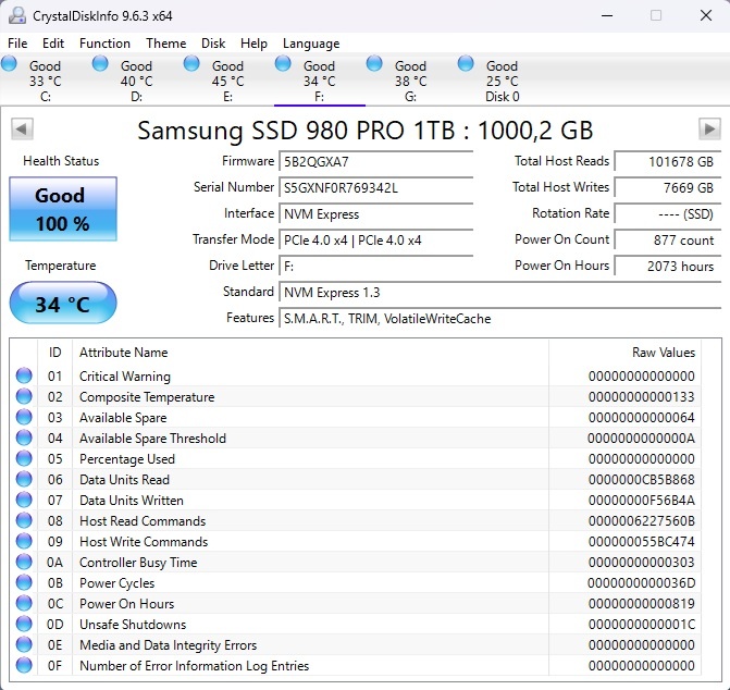 Samsung 980 PRO 1TB, M.2 2280, NVMe - 3
