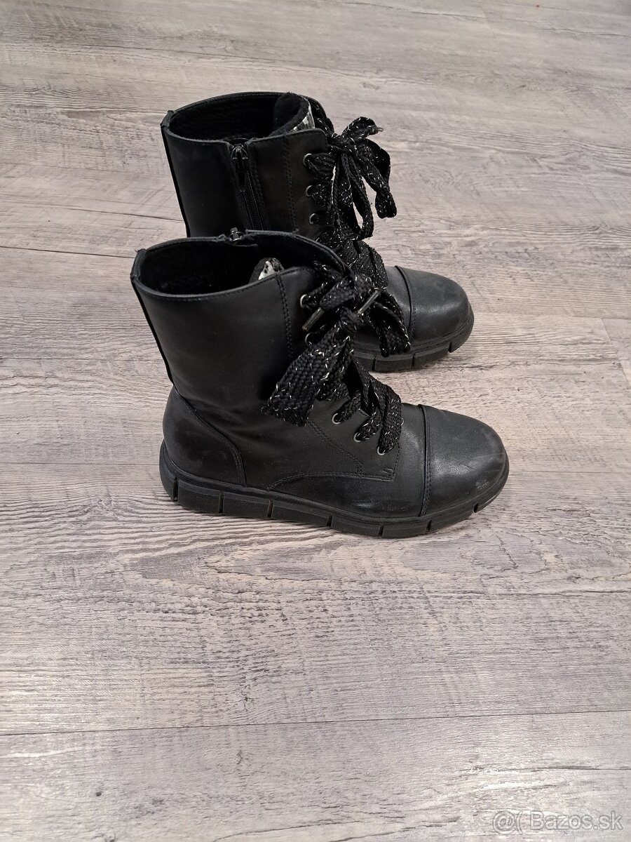 Dievčenské topánky na zimu čierne. - 3