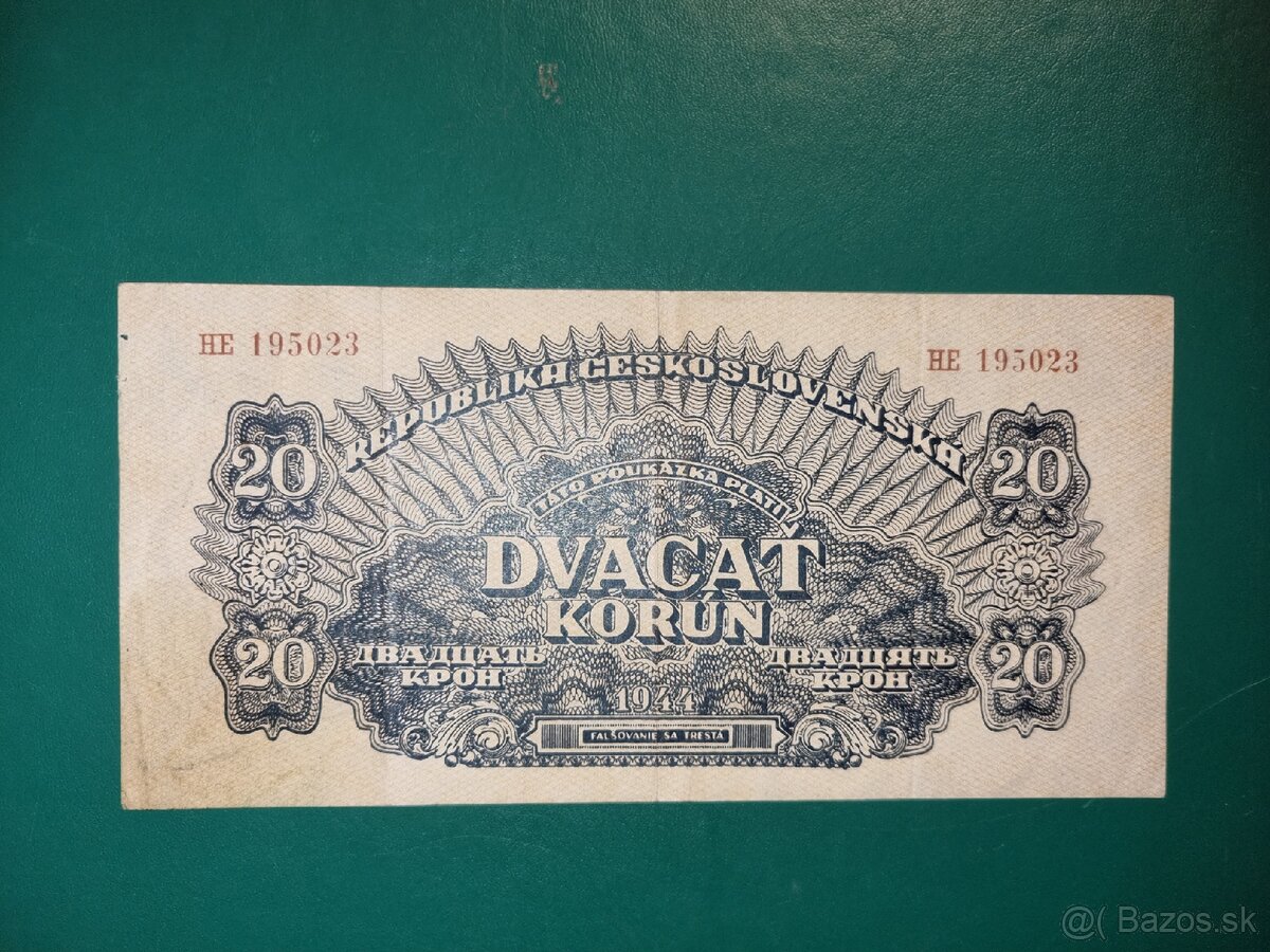 20 Korún Československých 1944 - 3