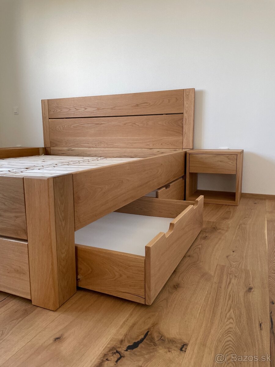 Dubová posteľ 180x200cm - 3