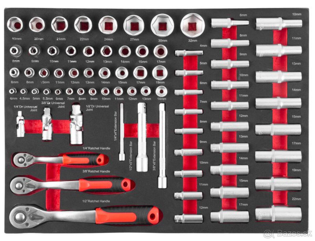 Dielenský vozík 7 zásuviek 399 dielna sada - 3