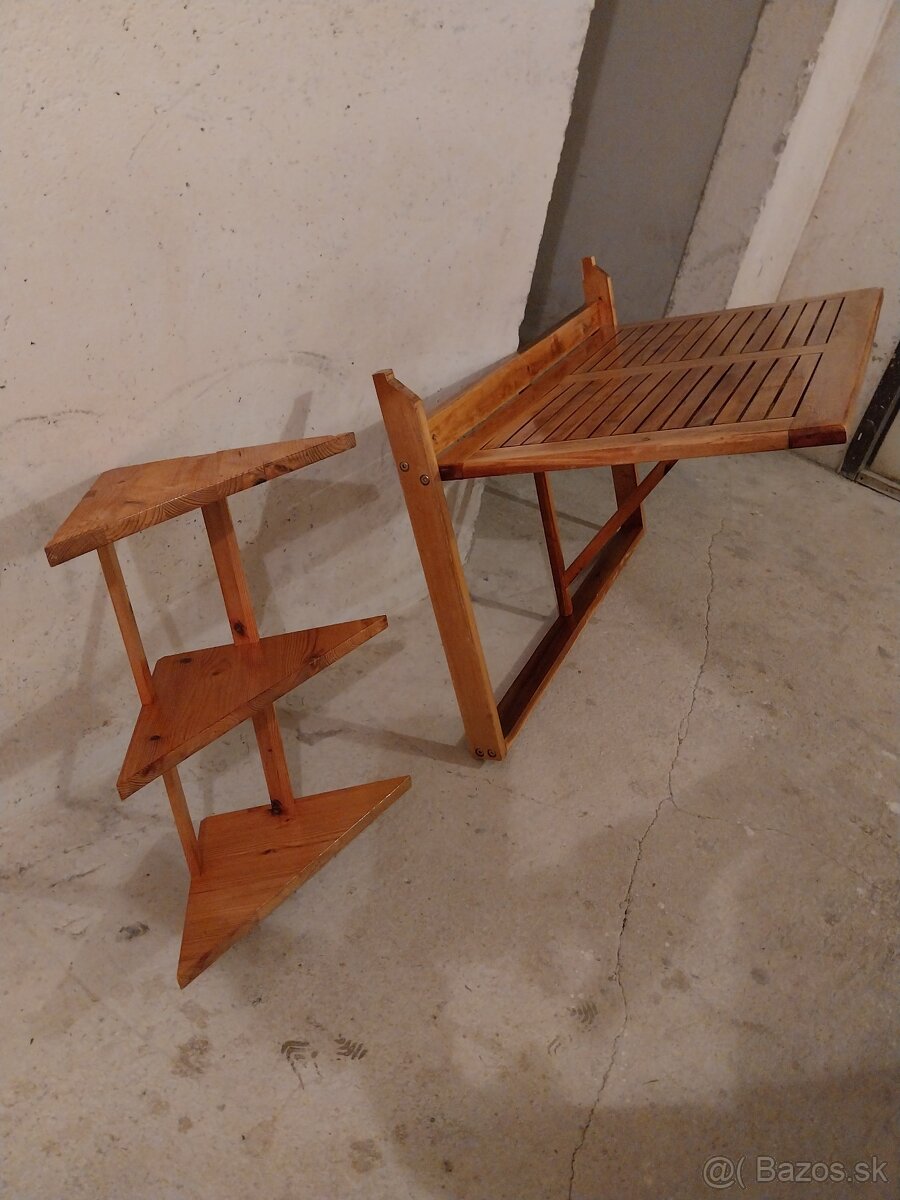 sklopný stolík+polica - 3