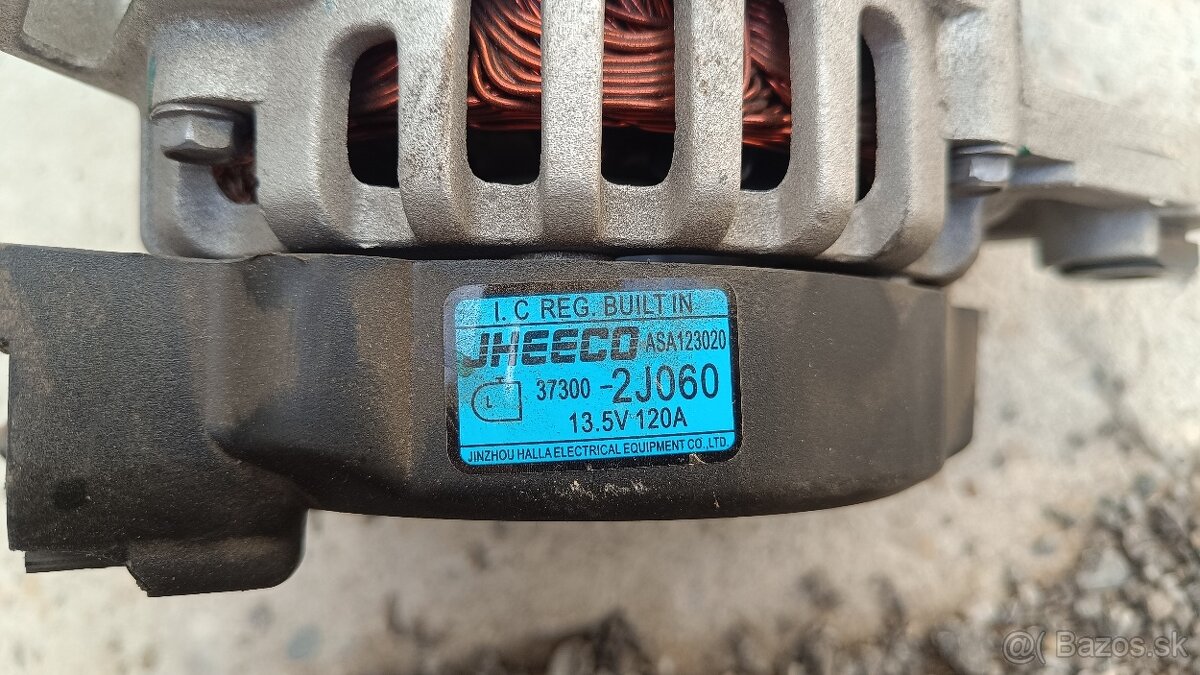 Alternátor kia Hyundai nový 120A jheeco 37300 2j060 - 3