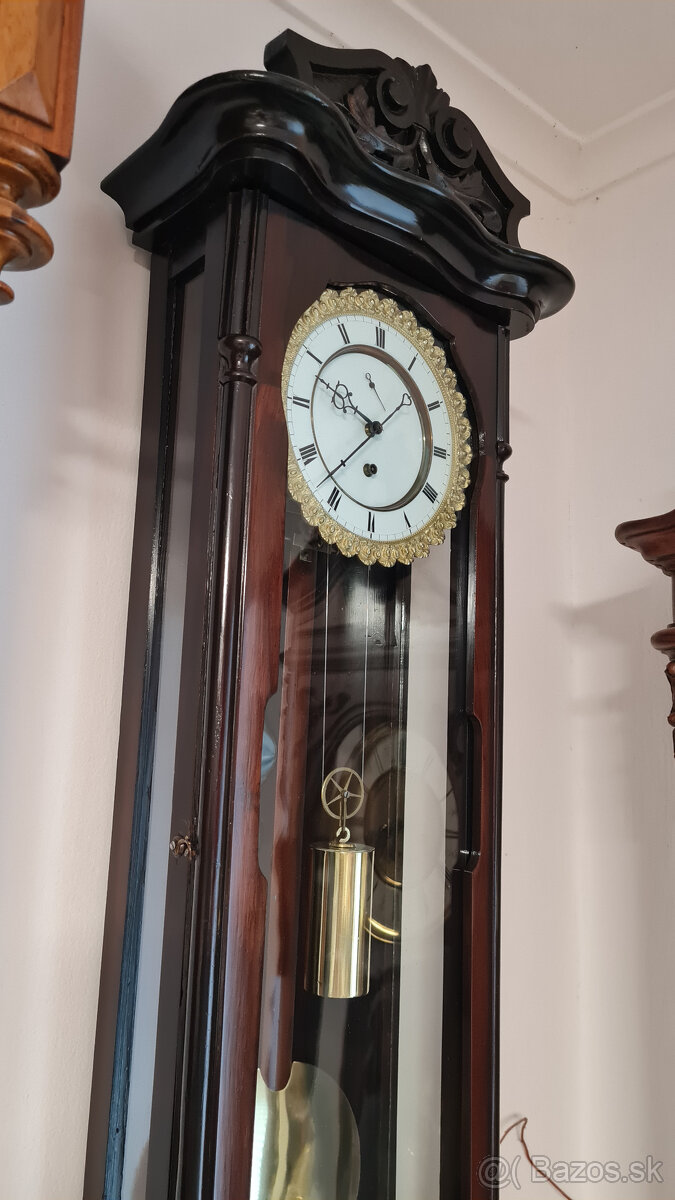 Starožitné nástenné hodiny Biedermeier Vienna - 3