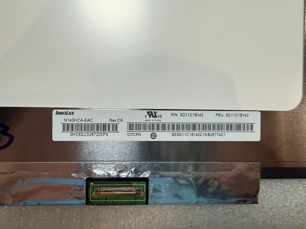 LCD displej 14" FHD IPS Innolux N140HCA-EAC - 3