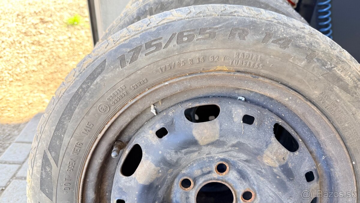 Predám 4x pneumatika + disk 175/65 R14 - 3