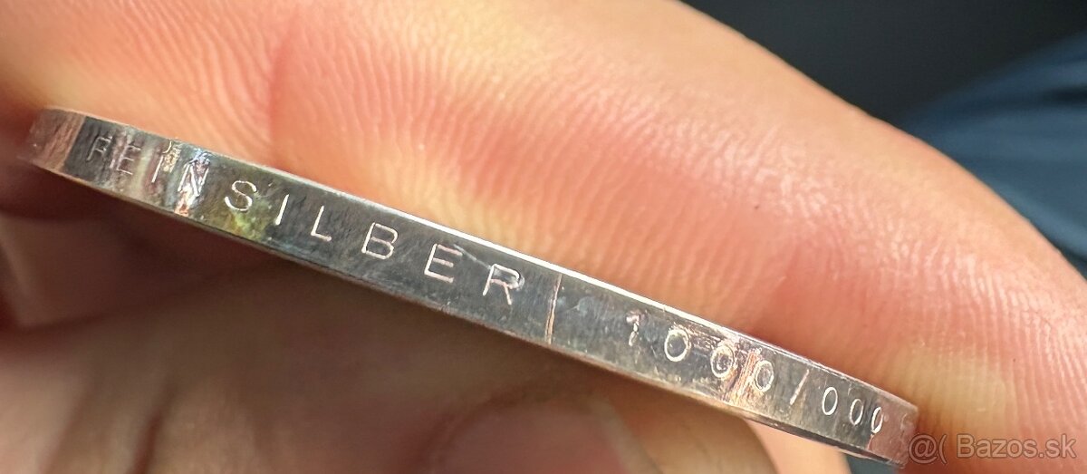 100% striebro minca-medaila Nemecko - 3