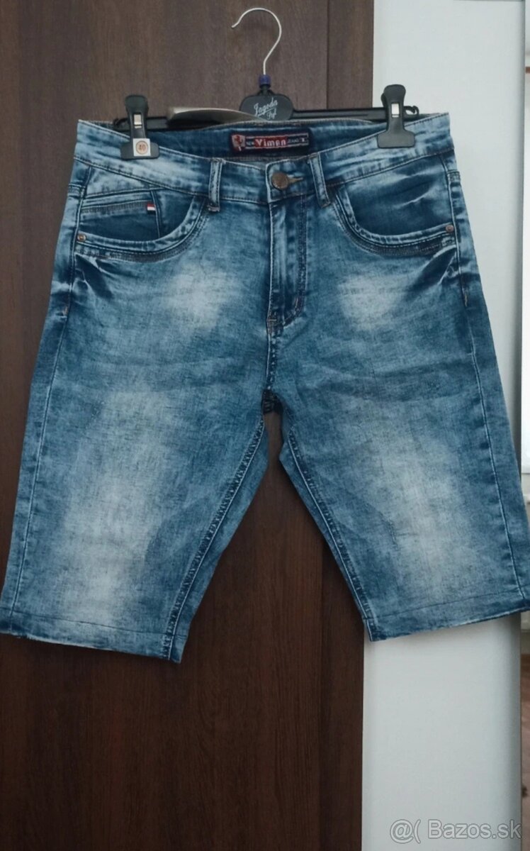 Pánske riflové kraťase 2kusy - 3