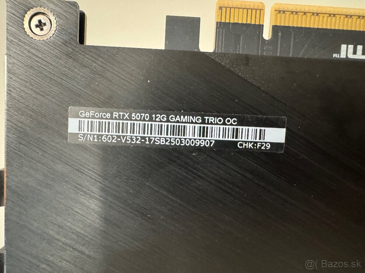 MSI RTX 5070 Gaming X OC 12GB - 3