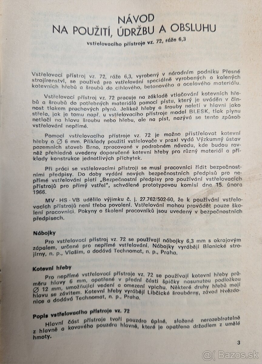 Vstrelovací prístroj vz. 72 - 3