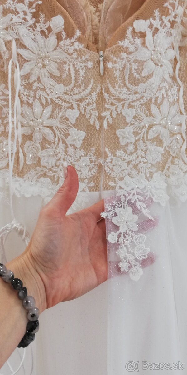 Svadobne šaty veľ.38-40 ivory - 3