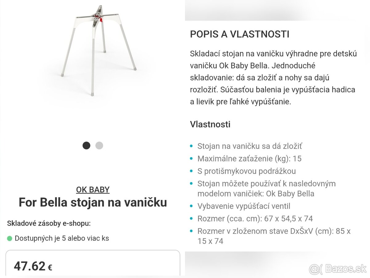 Predám 2x vaničku a stojan - 3