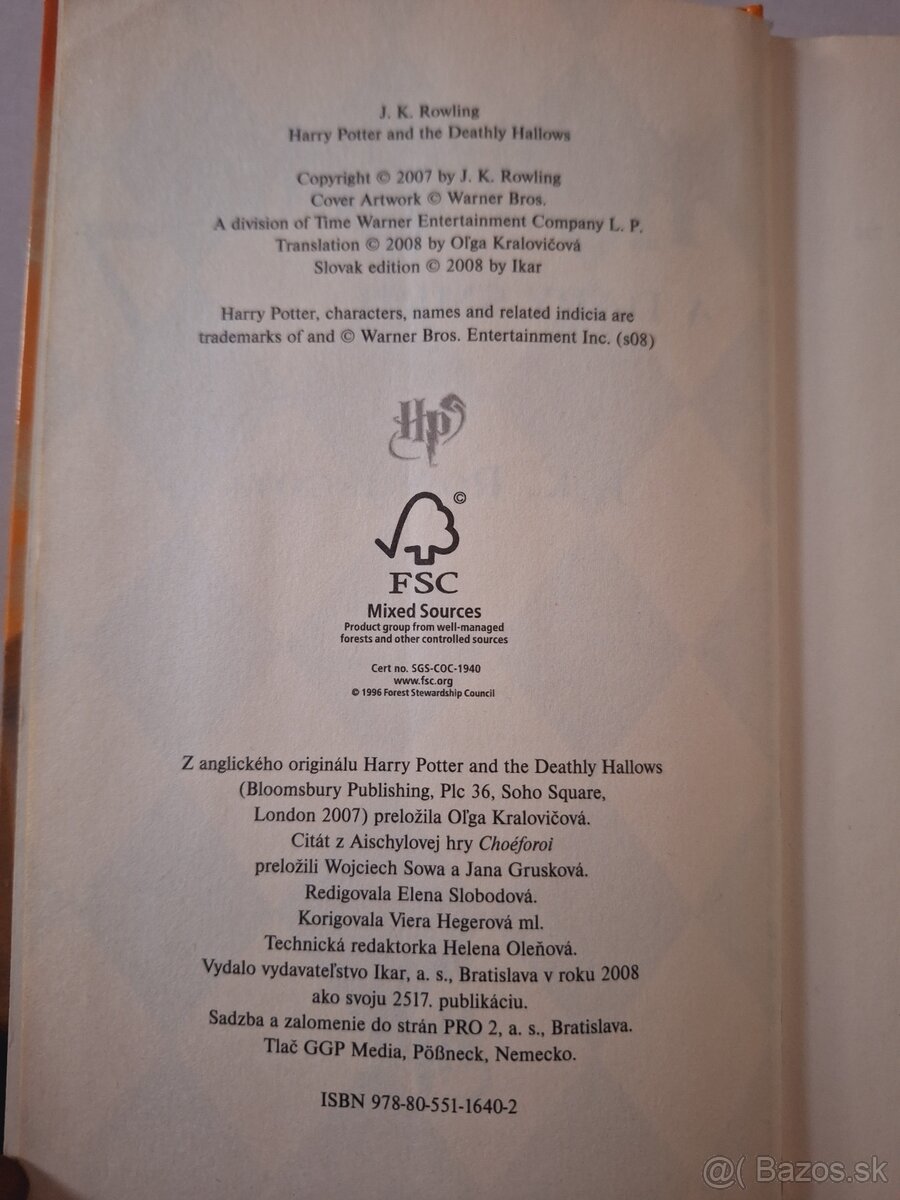 Harry Potter 7 rok 2008 - 3
