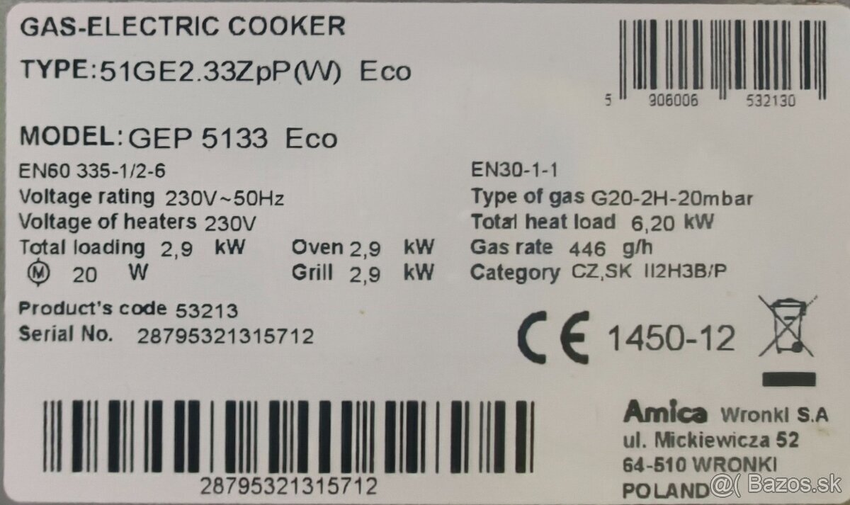 Kombinované sporák - 3