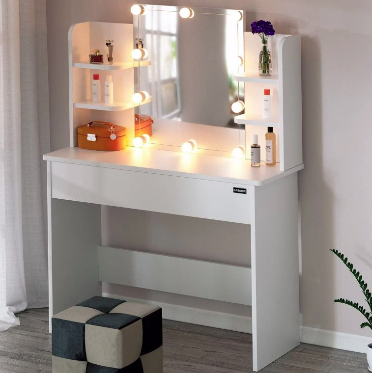 Toaletný stolík Lucia s LED osvetlením 140x110x40 - 3