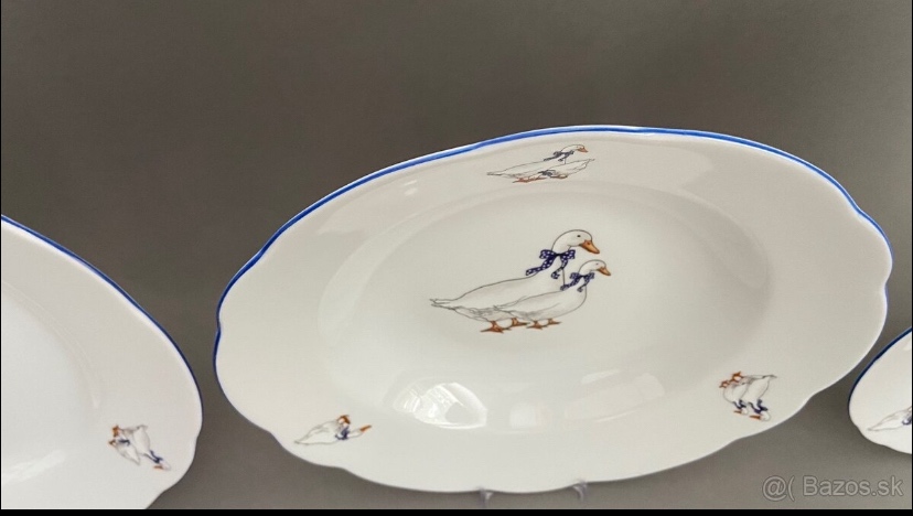 Nová Tanierová súprava husi pre 6 osôb, 18 dielna, - 3