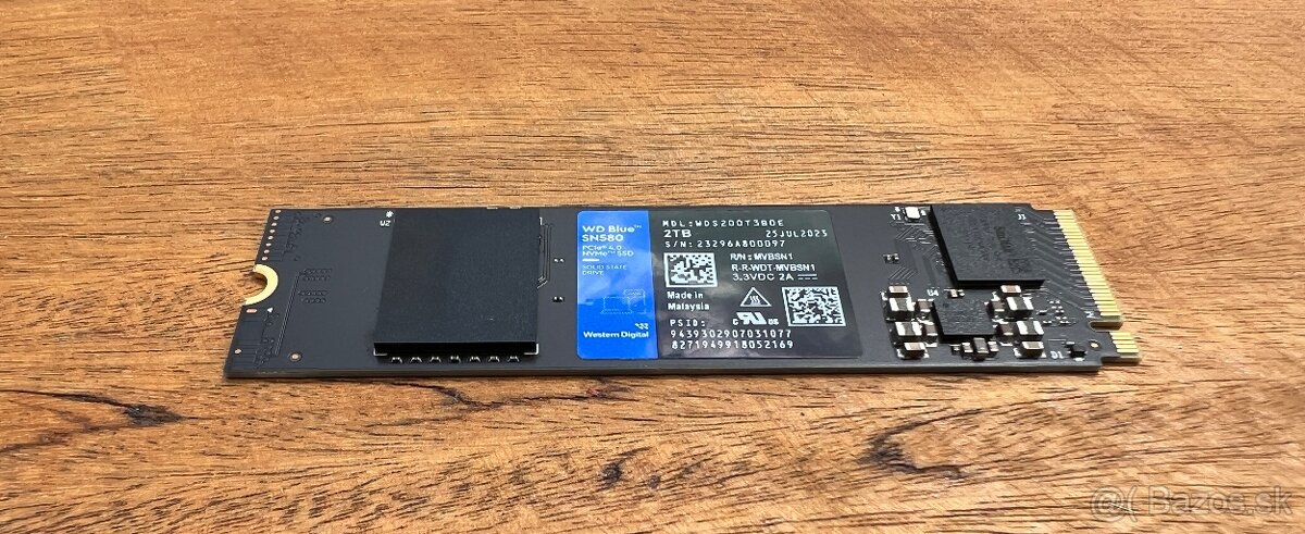2TB M.2 NVMe SSD WD Blue SN580 PCIe 4.0 - 3