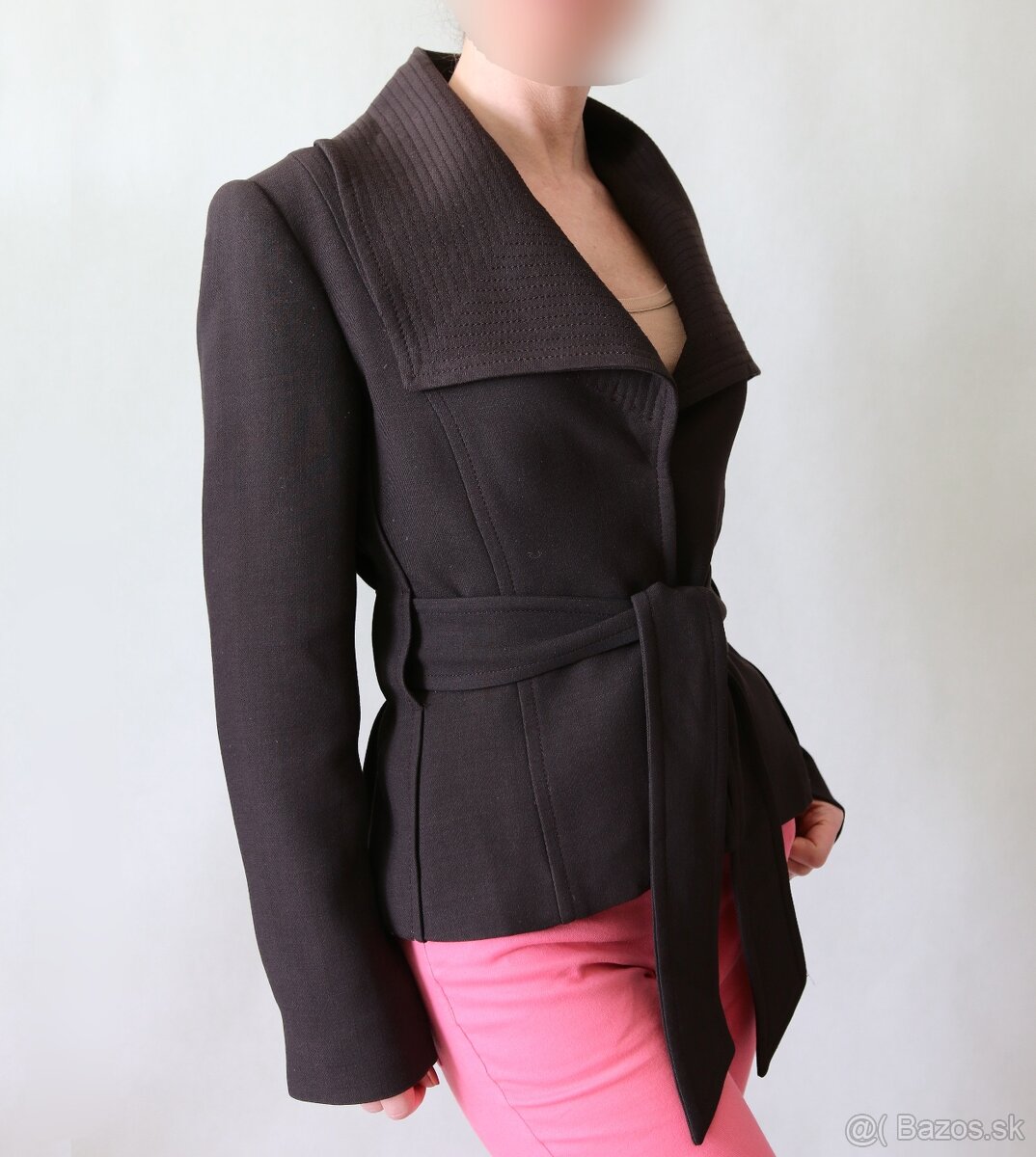 Hnedé kabátikové sáčko Zara veľ.M - 3