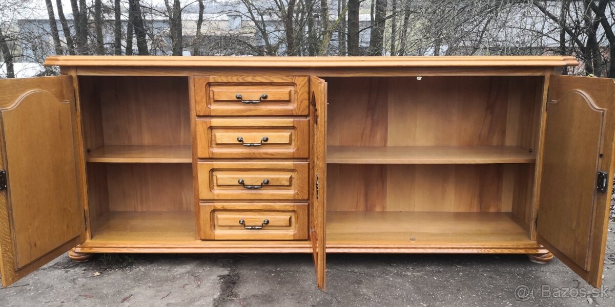 Rustikálna masivná dubová komoda - 3