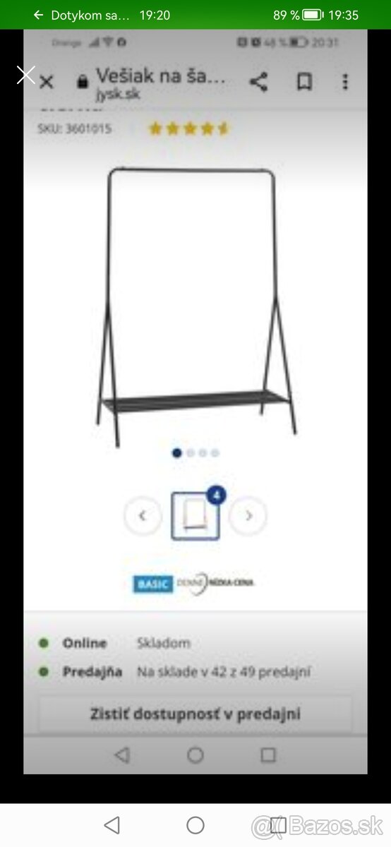 Čierny stojan na šaty - 3