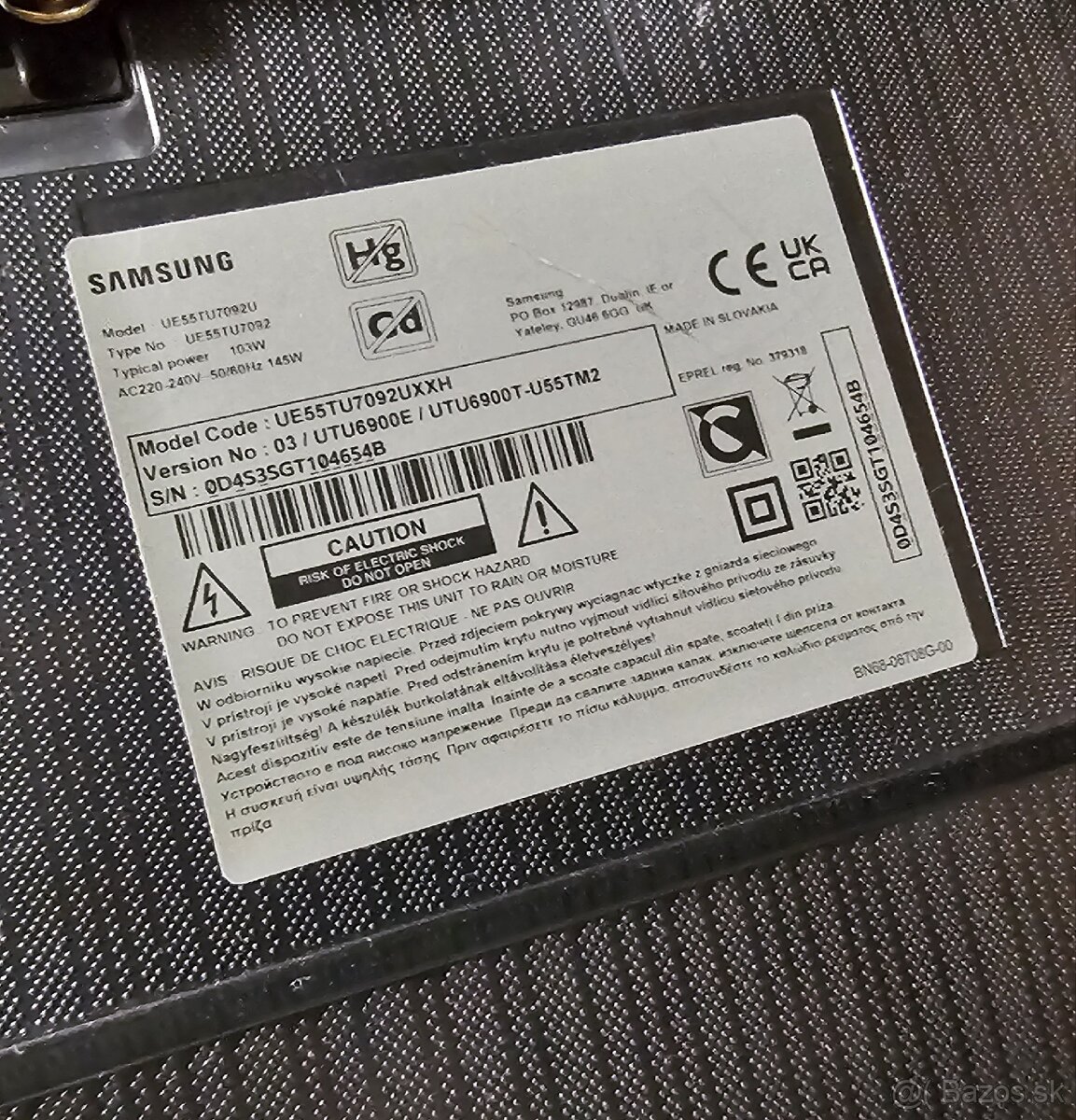 Samsung UE55TU7092UXXH - 3