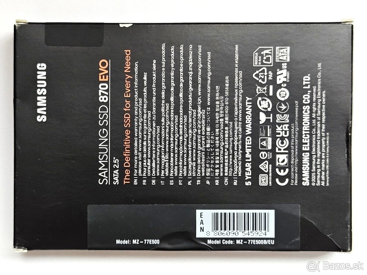 Samsung 870 EVO 500GB 2.5" SSD SATA3 - 3