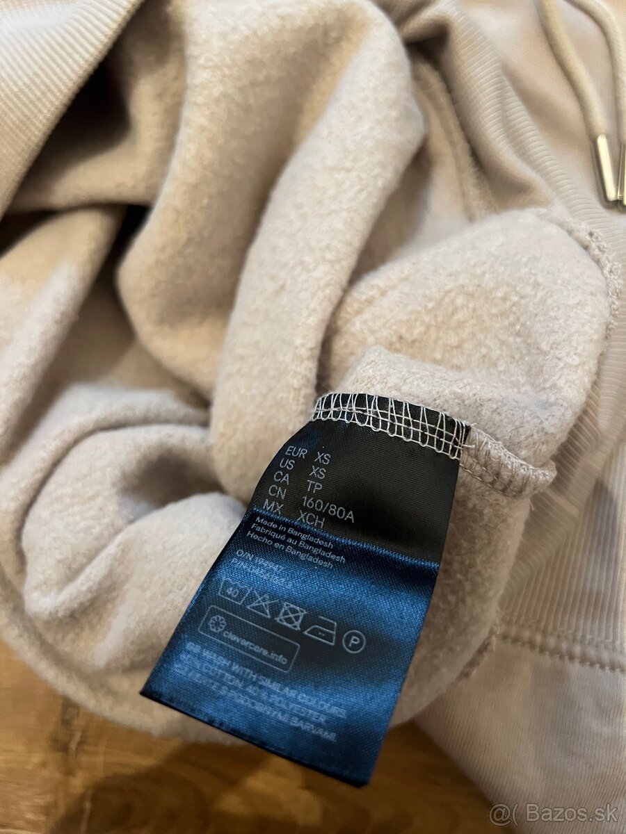 Béžová mikina s kapucňou - 3