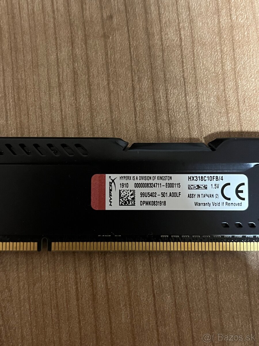 HyperX Fury 16GB (4x4GB) DDR3 1600MHz CL10 - 3