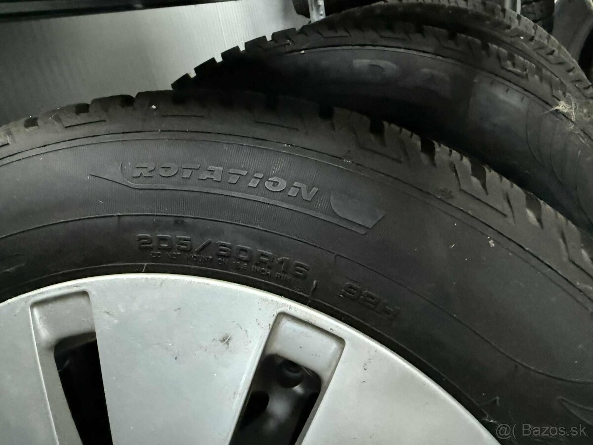 zimná sada disky 5x112 R16, 205/60 R16 - 3
