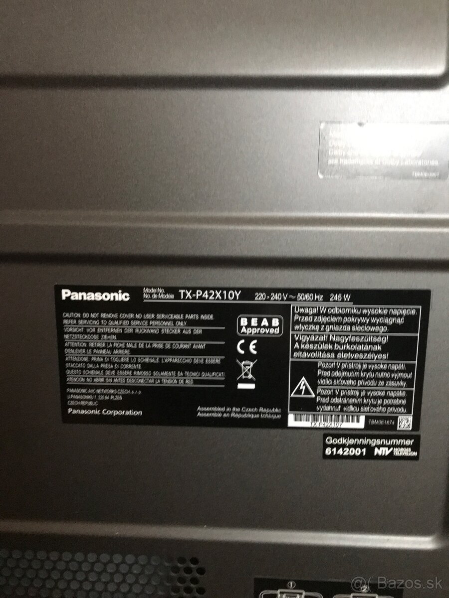 TV Panasonic Viera 106cm uhlopriecka - 3