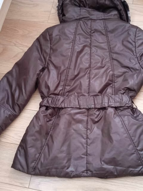 Hnedá zimná bunda pre moletku - 3