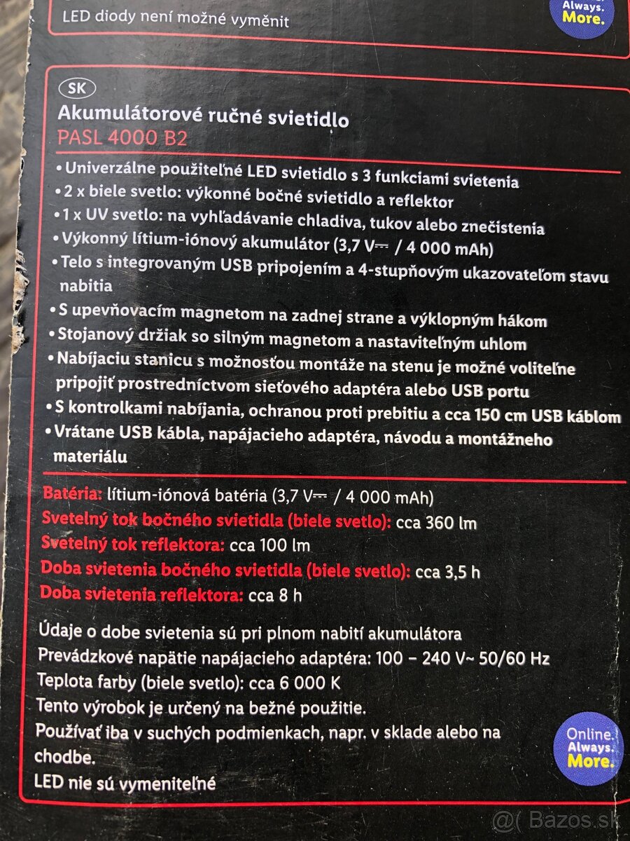 Aku Ručne svietidlo Parkside - 3
