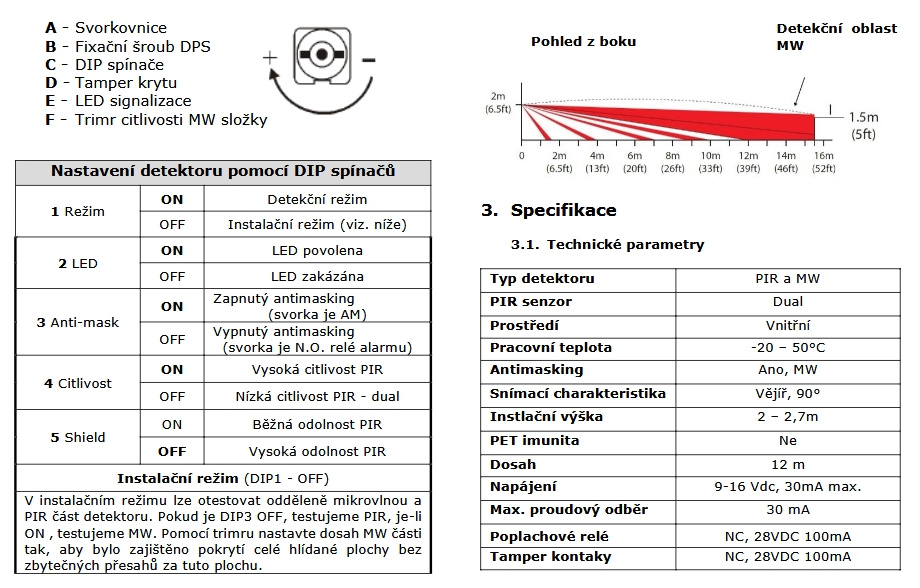 ⚡️ detektor Paradox MW+PIR 525DM (ANTIMASKING) ⚡️ - 3