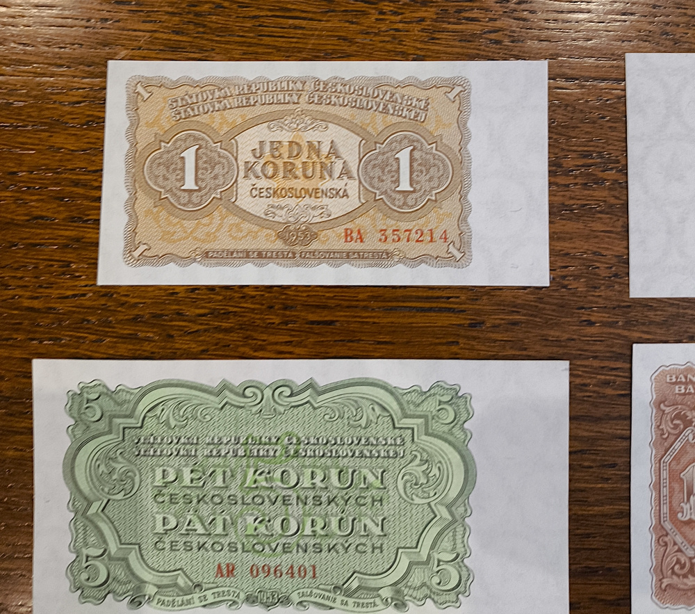 ☀️ BANKOVKY z obdobia ČESKOSLOVENSKA rok 1953, UNC sada☀️ - 3