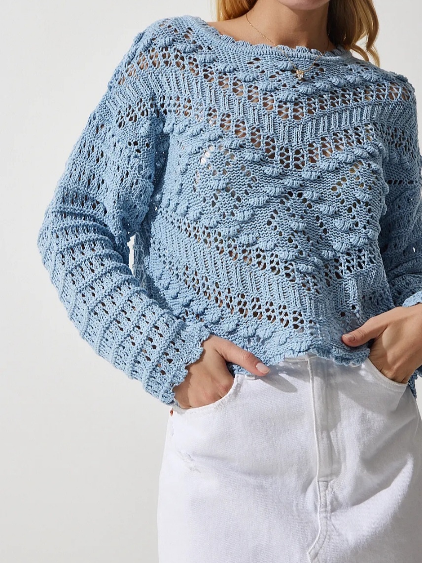 Oversize svetrik do pasa - 3