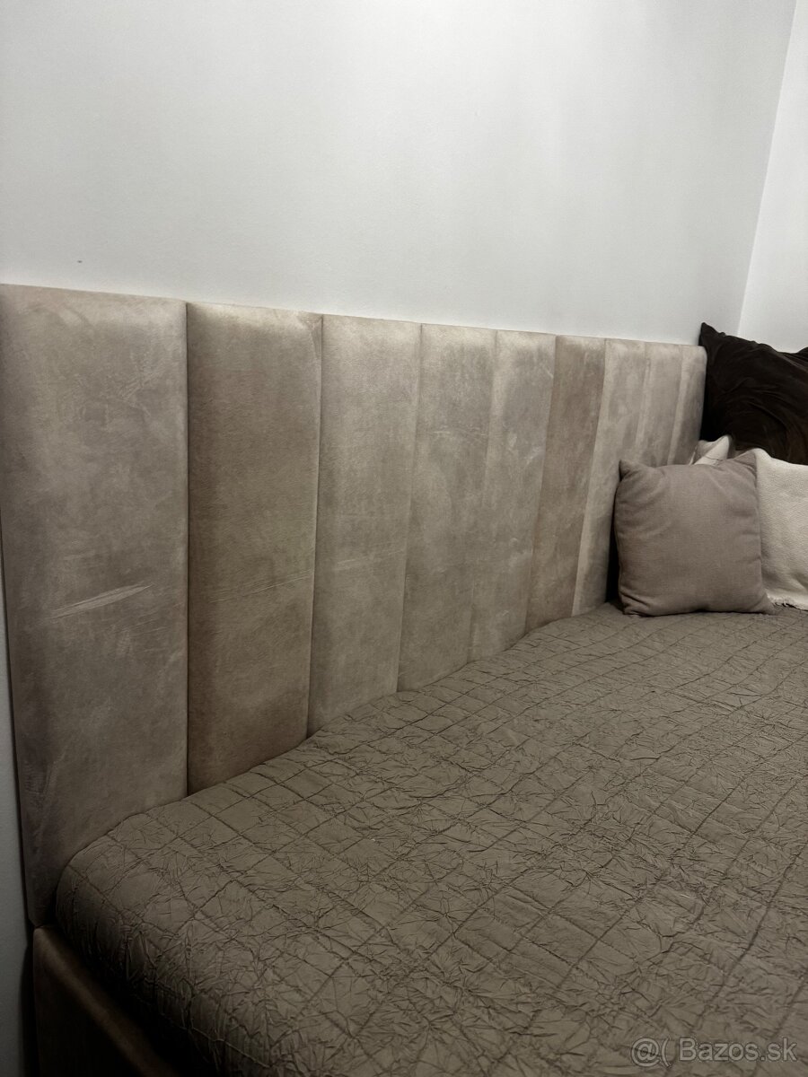 Nová rohová čalúnená posteľ + matrac zdarma (125×200) - 3