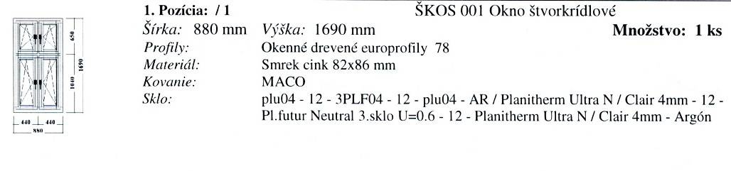 Predám drevené eurookno - 3