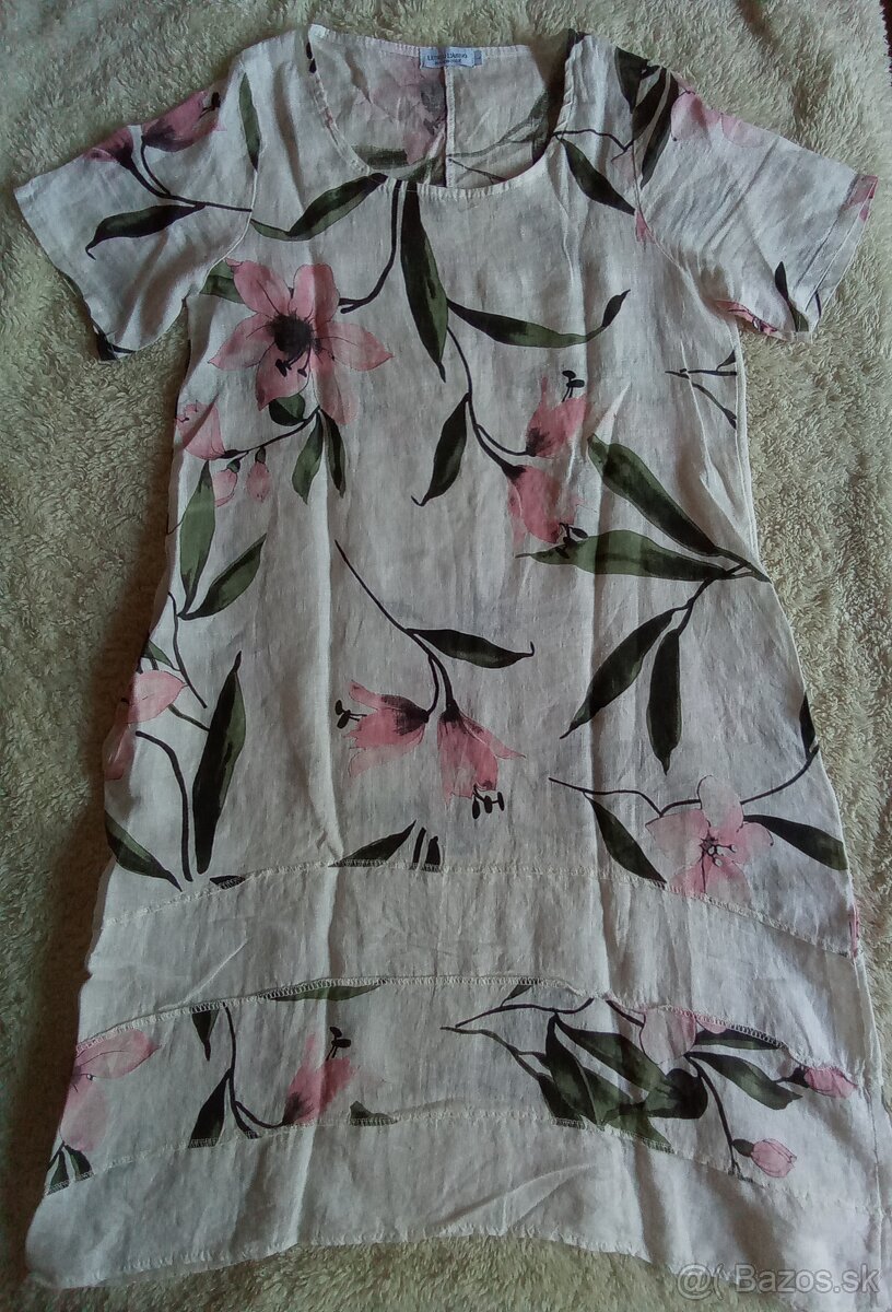 Lungo L'arno Dámske Ľanové Šaty Veľkosť L - Nové - 3