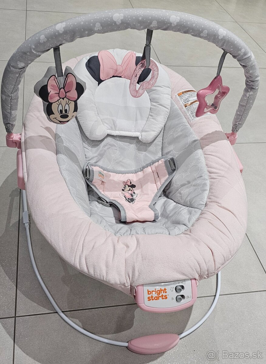 Detská hojdacia sieť Bright Starts - Minnie Mouse-ružová - 3