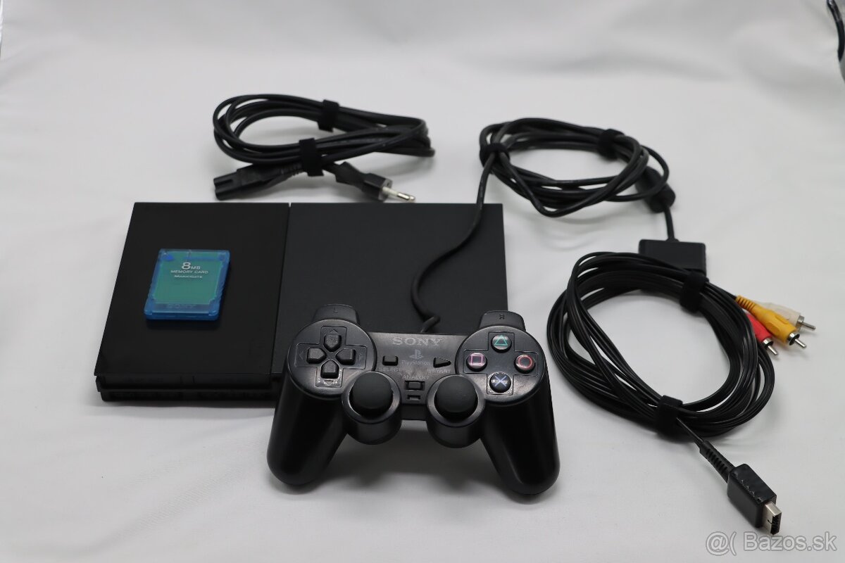 PS2 Slim SCPH-90004 + orig ovládač + karta - 3
