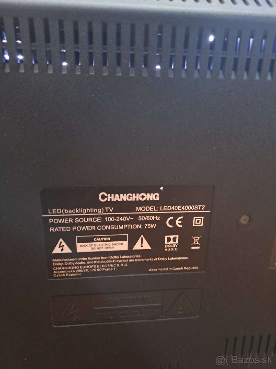 Predam Changhong 40" ako novy. - 3