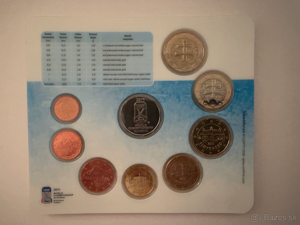 Sada slovenských euromincí 2011 - MS v hokeji (2011 IIHF) - 3