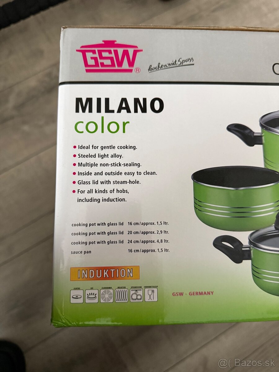 Nový set hrncov GSW MILANO – indukcia, 4-dielny, zelená - 3