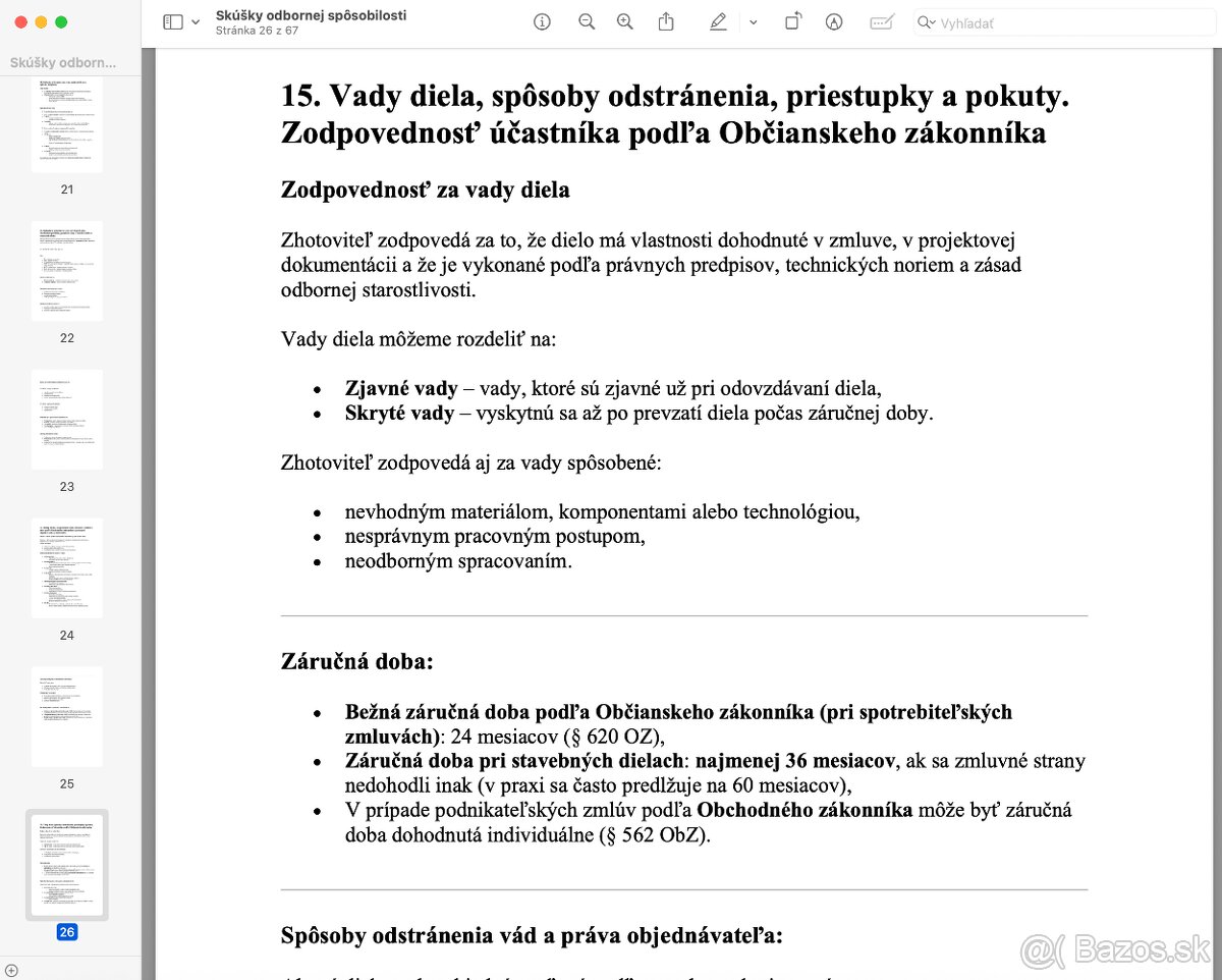 Otázky, testy, katalóg prác – Stavebný dozor / Stavbyvedúci - 3