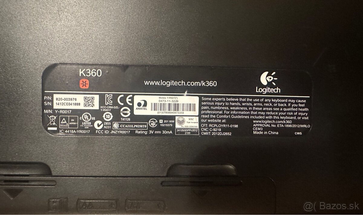 Bezdrôtova klávesnica Logitech - 3