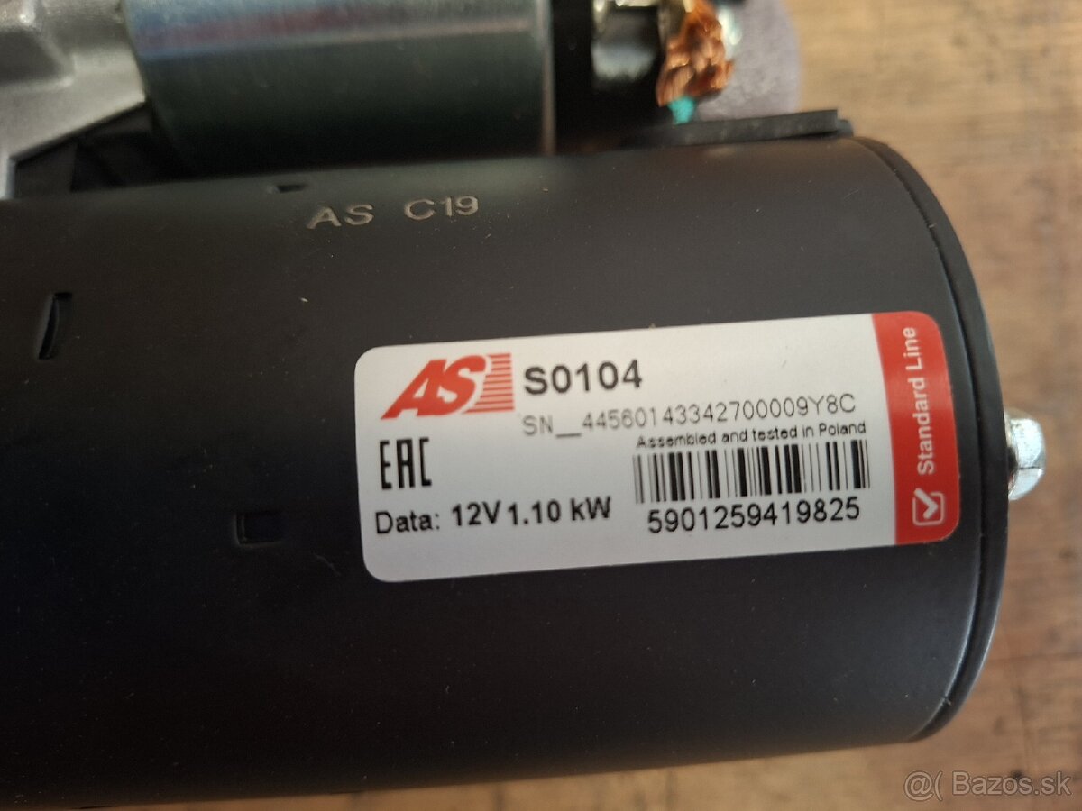Originálny nepoužitý štartér – AS S0104
- 3